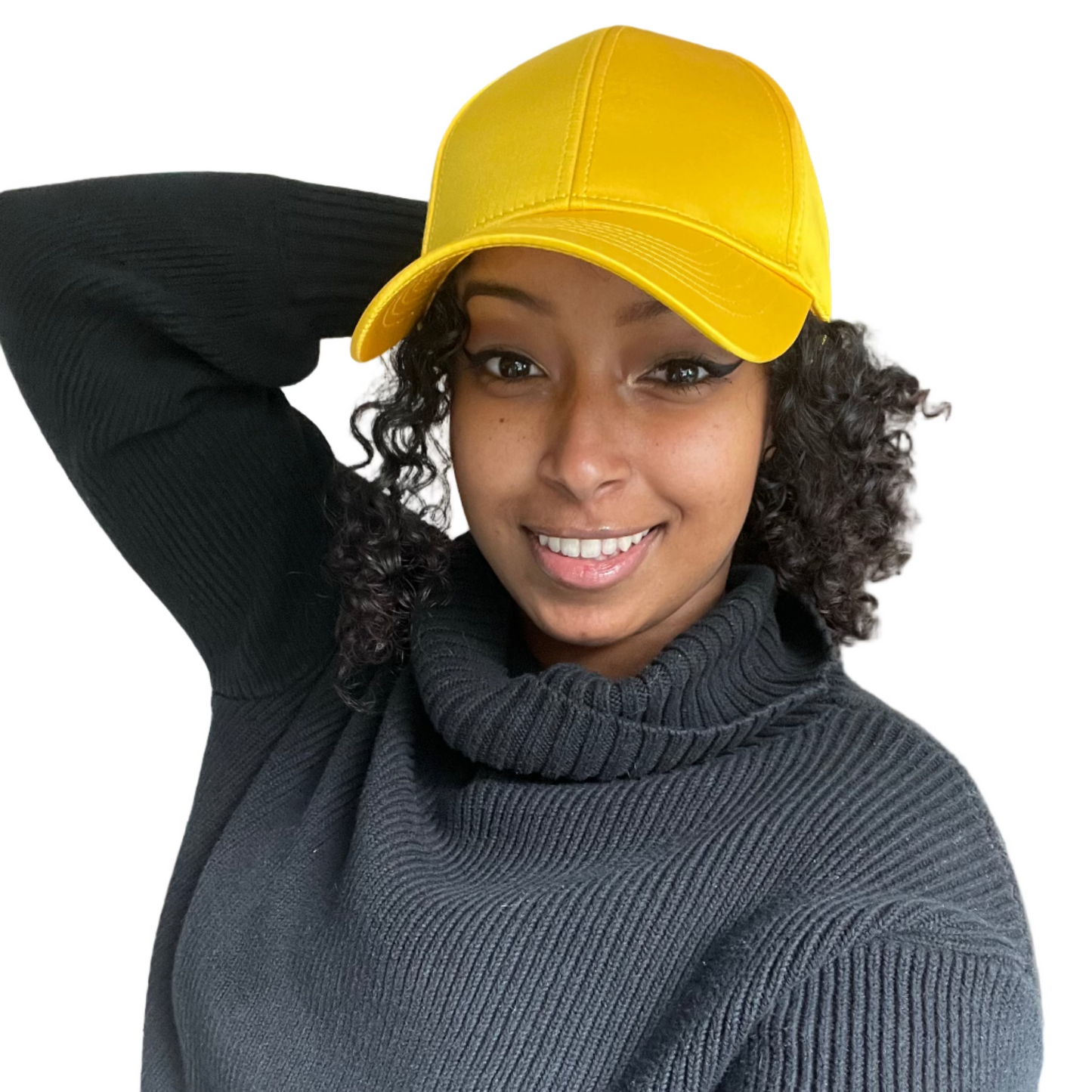 Satin Lined Ponytail Half Baseball Cap