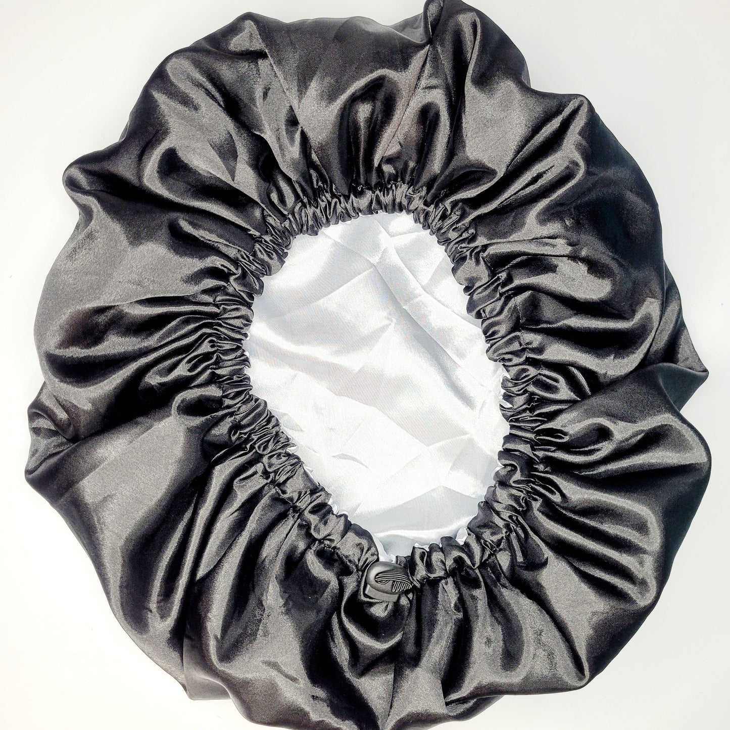 Satin Shower Cap: Double Layered, Waterproof, Adjustable, Reversible, Extra Large
