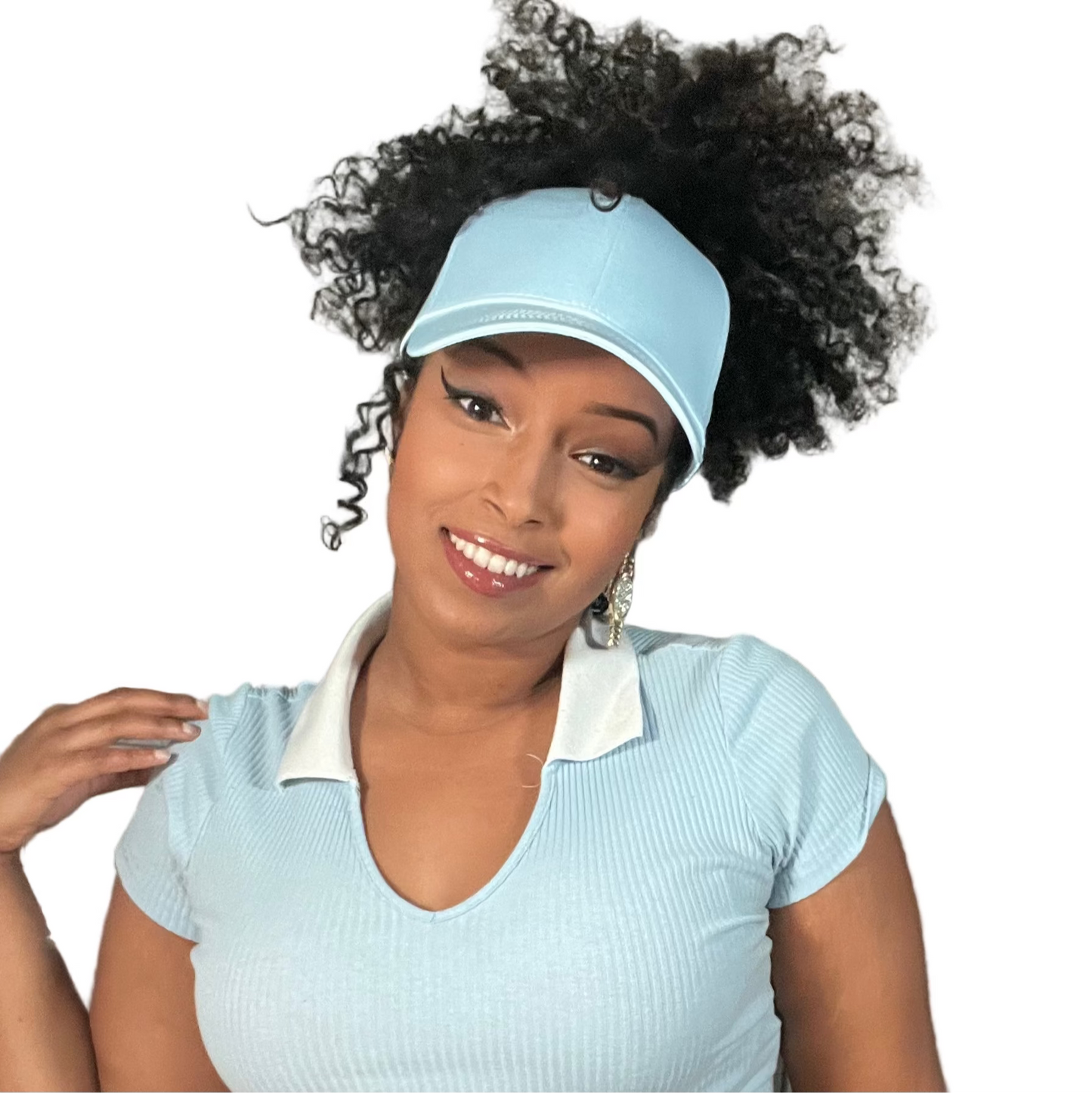 Satin Lined Ponytail Half Baseball Cap