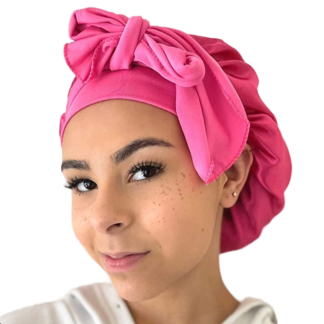 Satin Bonnet Single Layer: African, Ankara Print Wide Stretchy Edges Tie Band (Kid Size, Small & Large)