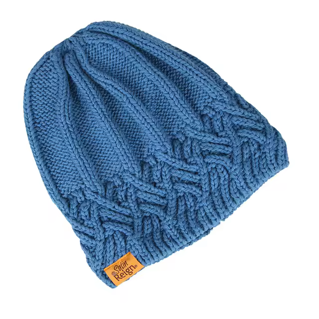 Stretch Satin Lined Cotton Knit Beanie Hat (Small)