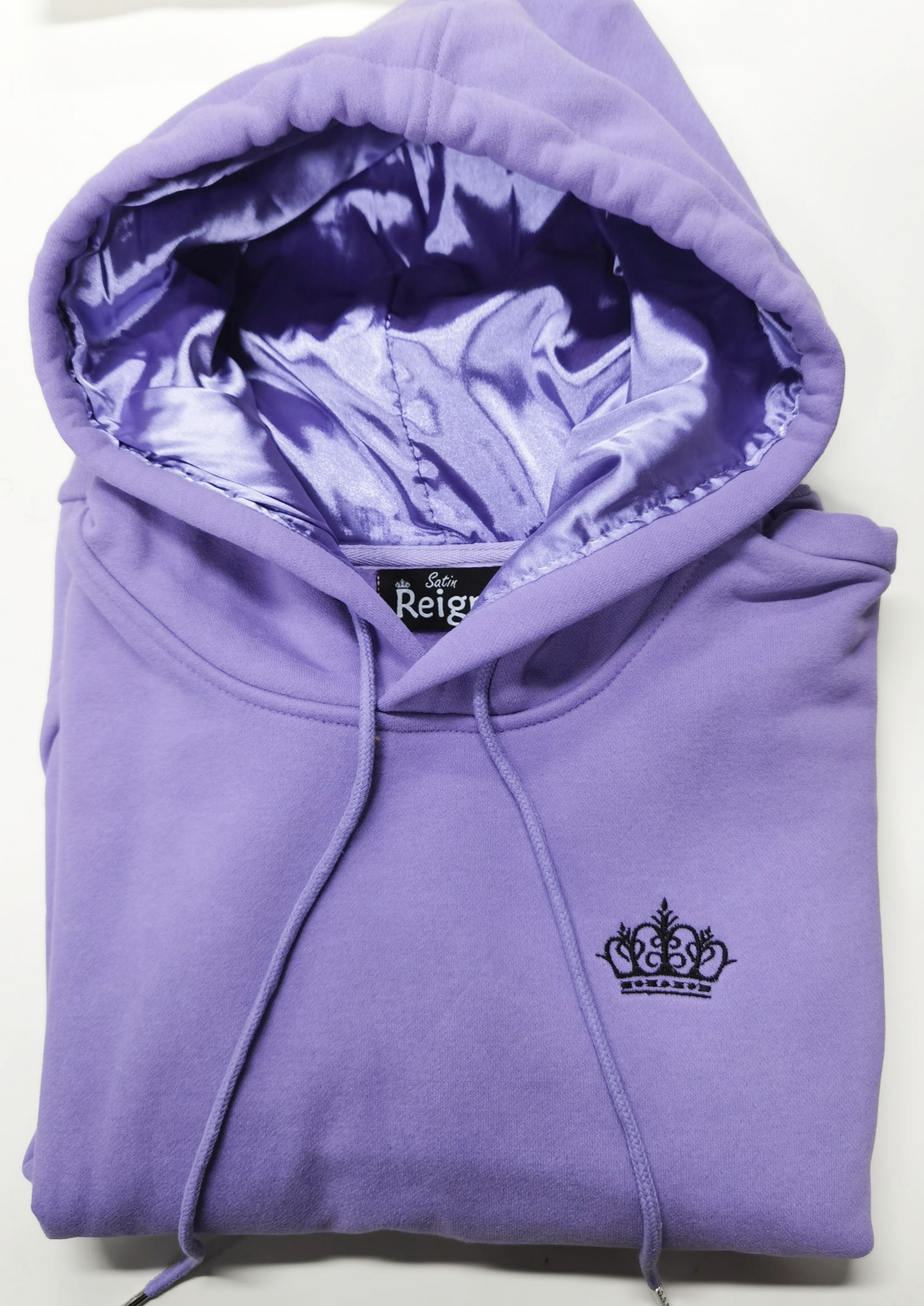 Satin Lined Hoodie; Premium Heavy Fleece