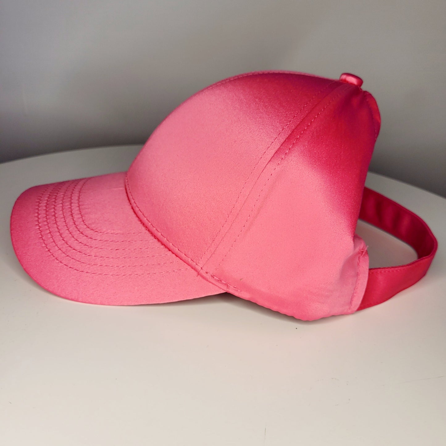 Satin Lined Ponytail Half Baseball Cap