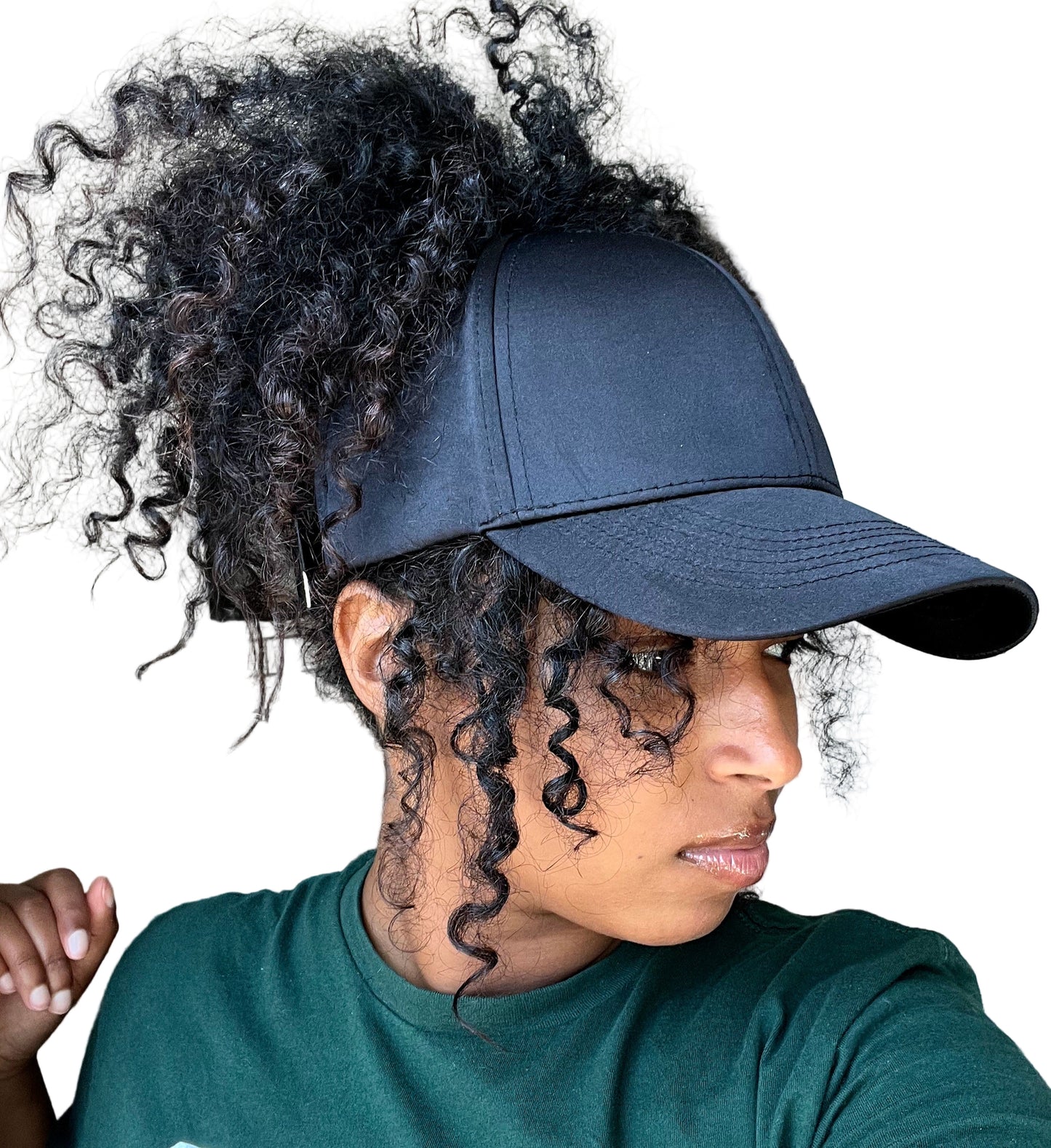 Satin Lined Ponytail Half Baseball Cap