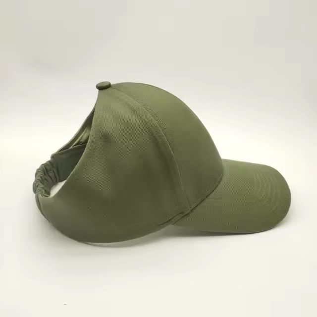 Satin Lined Ponytail Half Baseball Cap