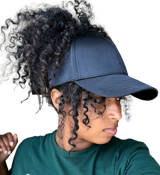 Satin Lined Ponytail Half Baseball Cap