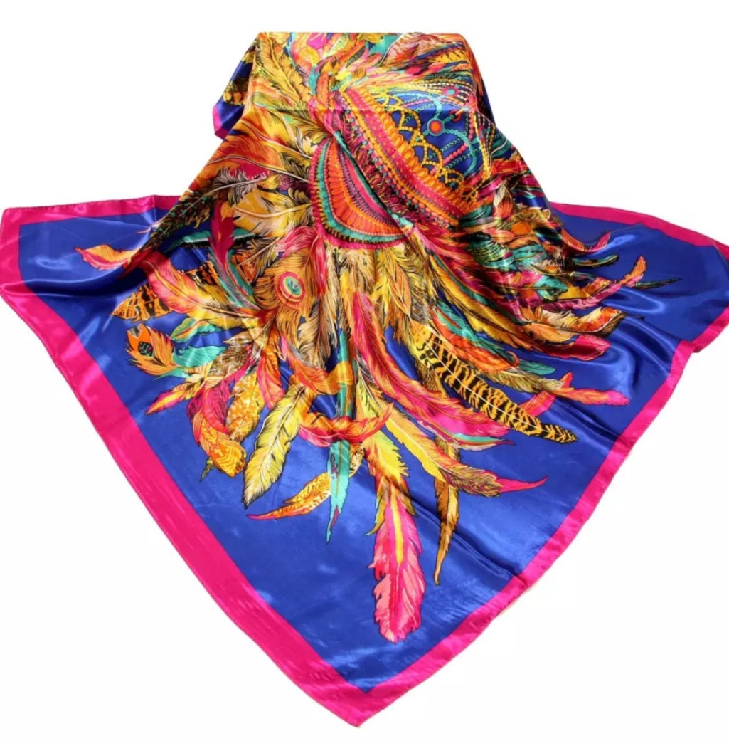 Satin Scarf for Wrapping Hair 36" x 36"